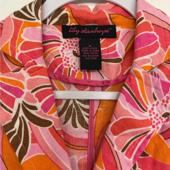 Lily Stanhope Floral Linen Blazer - Picture 3 of 4